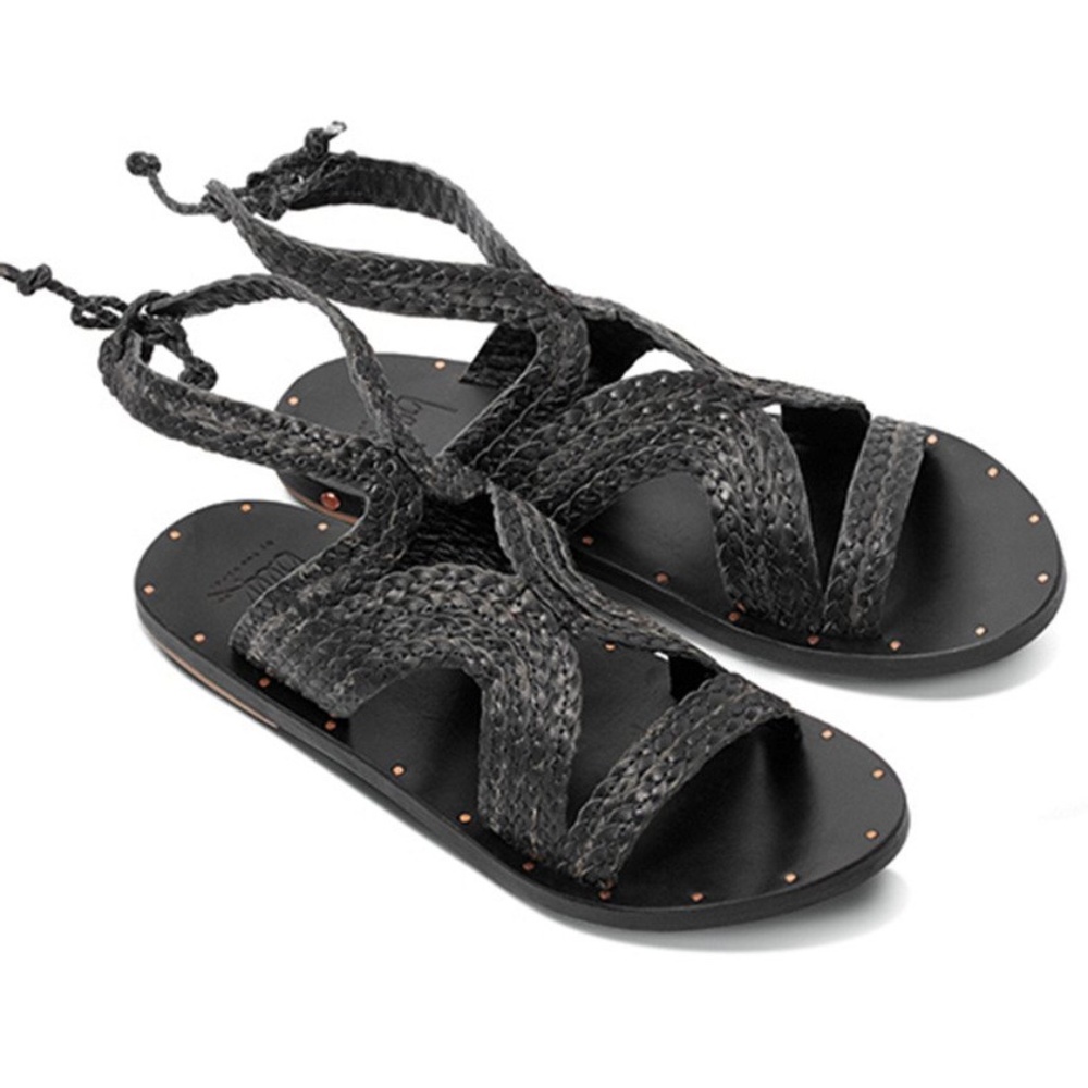 NIB Beek Cuckoo Leather Sandals Black